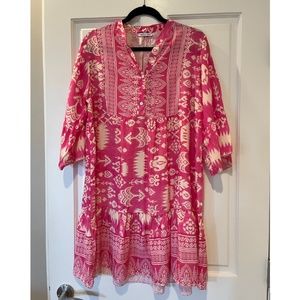 Beautiful Pink Tunic Dress - Size Medium